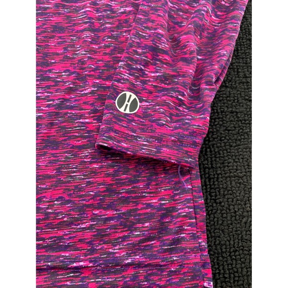 Holloway Andover Space Dye Long Sleeve Athletic Shirt‎ Ladies Medium Pink Purple - Picture 4 of 6